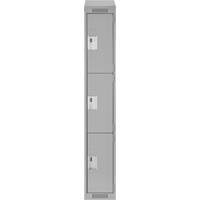 Casiers Clean Line, 3 niveaux, 12" x 18" x 78", Acier, Gris, Rivet (assembl&eacute;) Distribution Industrielle GC