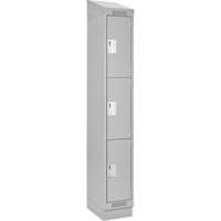 Casiers Clean Line, 3 niveaux, 12" x 18" x 82", Acier, Gris, Rivet (assembl&eacute;) Distribution Industrielle GC