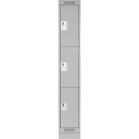 Casiers Clean Line, 3 niveaux, 12" x 18" x 76", Acier, Gris, Rivet (assembl&eacute;) Distribution Industrielle GC