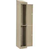 Clean Line Lockers, 2 -tier, Bank of 4, 48" x 18" x 78", Steel, Beige, Rivet (Assembled) Distribution Industrielle GC