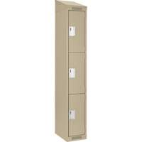 Casiers Clean Line, 3 niveaux, 12" x 18" x 78", Acier, Beige, Rivet (assembl&eacute;) Distribution Industrielle GC