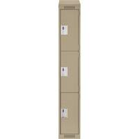 Casiers Clean Line, 3 niveaux, 12" x 18" x 78", Acier, Beige, Rivet (assembl&eacute;) Distribution Industrielle GC