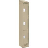Casiers Clean Line, 3 niveaux, 12" x 18" x 82", Acier, Beige, Rivet (assembl&eacute;) Distribution Industrielle GC