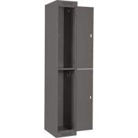 Clean Line Lockers, 2 -tier, Bank of 4, 48" x 18" x 72", Steel, Charcoal, Rivet (Assembled) Distribution Industrielle GC