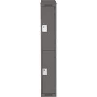 Casiers Clean Line, 2 niveaux, 12" x 18" x 78", Acier, Charbon, Rivet (assembl&eacute;) Distribution Industrielle GC