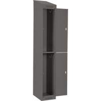 Clean Line Lockers, 2 -tier, Bank of 4, 48" x 18" x 78", Steel, Charcoal, Rivet (Assembled) Distribution Industrielle GC