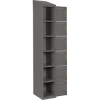 Petits casiers Clean Line, 6 niveaux, Bloc de 4, 48" x 18" x 78", Acier, Charbon, Rivet (assembl&eacute;) Distribution Industrielle GC