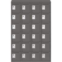 Petits casiers Clean Line, 6 niveaux, Bloc de 4, 48" x 18" x 78", Acier, Charbon, Rivet (assembl&eacute;) Distribution Industrielle GC