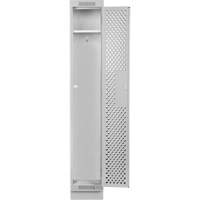 Clean Line Lockers, 12" x 18" x 76", Steel, Grey, Rivet (Assembled), Perforated Distribution Industrielle GC