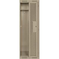 Casiers Clean Line, Bloc de 2, 24" x 15" x 72", Acier, Beige, Rivet (assembl&eacute;), Perfor&eacute; Distribution Industrielle GC