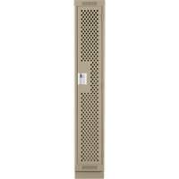 Clean Line Lockers, 12" x 18" x 76", Steel, Beige, Rivet (Assembled), Perforated Distribution Industrielle GC