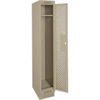 Clean Line Lockers, 12" x 18" x 76", Steel, Beige, Rivet (Assembled), Perforated Distribution Industrielle GC