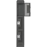 Clean Line Lockers, 3 -tier, 12" x 18" x 82", Steel, Charcoal, Rivet (Assembled), Perforated Distribution Industrielle GC