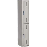 Concorde Heavy-Duty Lockers, 2 -tier, 12" x 18" x 72", Steel, Grey, Welded (Assembled) Distribution Industrielle GC