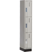 Casiers robustes Concorde, 3 niveaux, 12" x 18" x 76", Acier, Gris, Soud&eacute; (assembl&eacute;) Distribution Industrielle GC