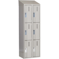 Casiers robustes Concorde, 3 niveaux, Bloc de 2, 24" x 18" x 78", Acier, Gris, Soud&eacute; (assembl&eacute;) Distribution Industrielle GC