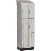 Casiers robustes Concorde, 3 niveaux, Bloc de 2, 24" x 18" x 82", Acier, Gris, Soud&eacute; (assembl&eacute;) Distribution Industrielle GC