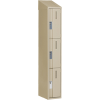 Casiers robustes Concorde, 3 niveaux, 12" x 18" x 78", Acier, Beige, Soud&eacute; (assembl&eacute;) Distribution Industrielle GC
