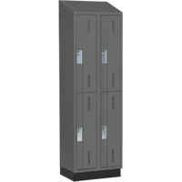 Casiers robustes Concorde, 2 niveaux, Bloc de 2, 24" x 18" x 82", Acier, Charbon, Soud&eacute; (assembl&eacute;) Distribution Industrielle GC