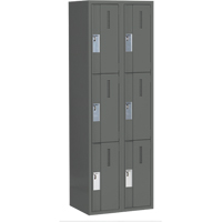 Casiers robustes Concorde, 3 niveaux, Bloc de 2, 24" x 18" x 72", Acier, Charbon, Soud&eacute; (assembl&eacute;) Distribution Industrielle GC
