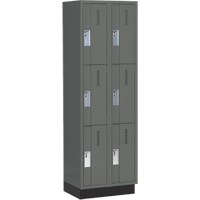 Casiers robustes Concorde, 3 niveaux, Bloc de 2, 24" x 18" x 76", Acier, Charbon, Soud&eacute; (assembl&eacute;) Distribution Industrielle GC