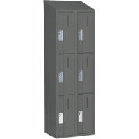 Casiers robustes Concorde, 3 niveaux, Bloc de 2, 24" x 18" x 78", Acier, Charbon, Soud&eacute; (assembl&eacute;) Distribution Industrielle GC