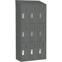 Casiers robustes Concorde, 3 niveaux, Bloc de 3, 36" x 18" x 78", Acier, Charbon, Soud&eacute; (assembl&eacute;) Distribution Industrielle GC