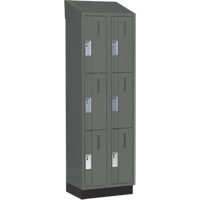 Casiers robustes Concorde, 3 niveaux, Bloc de 2, 24" x 18" x 82", Acier, Charbon, Soud&eacute; (assembl&eacute;) Distribution Industrielle GC