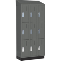 Casiers robustes Concorde, 3 niveaux, Bloc de 3, 36" x 18" x 82", Acier, Charbon, Soud&eacute; (assembl&eacute;) Distribution Industrielle GC