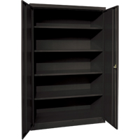 Armoires de rangement Hi-Boy profondes, Acier, 4 Tablettes, 72" h x 36" la x 24" P, Noir Distribution Industrielle GC