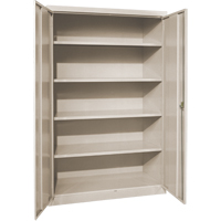 Armoires de rangement Hi-Boy profondes, Acier, 4 Tablettes, 72" h x 36" la x 24" P, Beige Distribution Industrielle GC