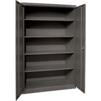 Armoires de rangement Hi-Boy profondes, Acier, 4 Tablettes, 72" h x 36" la x 24" P, Charbon Distribution Industrielle GC