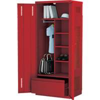 Casier de luxe pour &eacute;quipement, Acier, 36" la x 24" p x 72" h, Rouge Distribution Industrielle GC