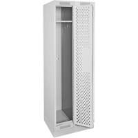 Clean Line Lockers, Bank of 2, 24" x 15" x 76", Steel, Grey, Rivet (Assembled), Perforated Distribution Industrielle GC