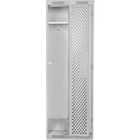 Clean Line Lockers, Bank of 2, 24" x 15" x 76", Steel, Grey, Rivet (Assembled), Perforated Distribution Industrielle GC