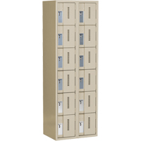 Casiers robustes Concorde, 6 niveaux, Bloc de 2, 24" x 18" x 72", Acier, Beige, Soud&eacute; (assembl&eacute;) Distribution Industrielle GC