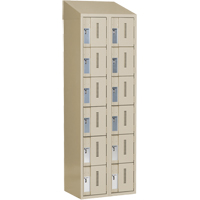 Casiers robustes Concorde, 6 niveaux, Bloc de 2, 24" x 18" x 78", Acier, Beige, Soud&eacute; (assembl&eacute;) Distribution Industrielle GC