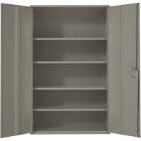 Armoire de rangement Hi-Boy tr&egrave;s large, Acier, 4 Tablettes, 72" h x 48" la x 24" P, Gris Distribution Industrielle GC