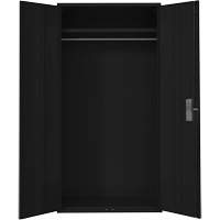 Armoire garde-robe, Acier, 36" la x 18" p x 72" h, Noir Distribution Industrielle GC