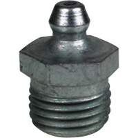 Straight Extra-Short Grease Fitting, Steel, 0.25 NPT Thread Distribution Industrielle GC