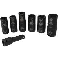 Half Metric Flip Socket Set, 7 Pcs, Impact, 1/2" Drive Size, Deep Distribution Industrielle GC