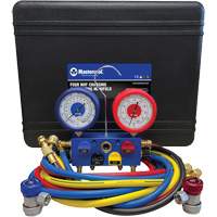 R134A 4-Way Aluminum Manifold Gauge Set Distribution Industrielle GC