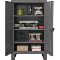 Armoire tr&egrave;s robuste, Acier, 3 Tablettes, 66" h x 60" la x 24" P, Gris Distribution Industrielle GC