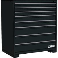 Armoire &agrave; tiroirs modulaire, 8 tiroirs, 60" la x 24" p x 40" h, Noir Distribution Industrielle GC