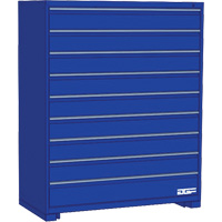 Modular Drawer Cabinet, 9 Drawers, 36" W x 28" D x 60" H, Blue Distribution Industrielle GC