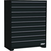 Modular Drawer Cabinet, 9 Drawers, 36" W x 28" D x 60" H, Black Distribution Industrielle GC