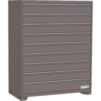 Armoire &agrave; tiroirs modulaire, 9 tiroirs, 24" la x 24" p x 60" h, Gris Distribution Industrielle GC