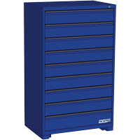 Armoire &agrave; tiroirs modulaire, 9 tiroirs, 36" la x 24" p x 60" h, Bleu Distribution Industrielle GC