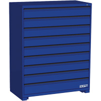 Armoire &agrave; tiroirs modulaire, 9 tiroirs, 48" la x 24" p x 60" h, Bleu Distribution Industrielle GC