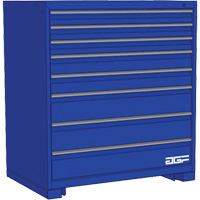 Armoire &agrave; tiroirs modulaire, 8 tiroirs, 24" la x 24" p x 40" h, Bleu Distribution Industrielle GC